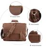 Briefcases JOYIR Men's Crazy Horse Genuine Leather Briefcase Business Handbag 15.6" 17" Laptop Bag Portfolio Office Messenger Shoulder