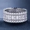 Victoria Wieck Nowe przybycie luksusowe pierścienie biżuterii 925 srebrna księżniczka topaz cz diamond eternity Wedding Pierścień FO2918