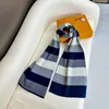 Écharpe tricotée de luxe de marque internationale, nouvelle écharpe longue en cachemire classique à rayures pour hommes et femmes, peau douce et chaude