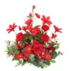 Dekorativa blommor 45 cm Ramo de Flores Artificial Guia Ruta Flor Bola Fiesta Decoracion La Boda Mesa Centro Rosa Daisy Floral