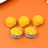 Charms 10Pcs Simulation Shell Puff Resin Pendant For Jewelry Making Earring Necklace Keychain DIY Craft Dollhouse Accessories