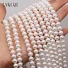 Pierres précieuses en vrac LVQIQI perle d'eau douce naturelle perlée perles de poinçon rondes de haute qualité pour fabriquer des bijoux accessoires de collier de bracelet à bricoler soi-même