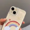 Obudowy telefonu komórkowego Space Shell Luck Rainbow Transparent Case na iPhone 14 Plus 7 8 x x