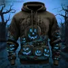 Men's Hoodies Sweatshirts Terror Pumpkin Ghost Graphic Halloween Men's Hoodie Classic Casual 3D Printing Pullover Long Sleeve Spring Autumn Sweatshirt L231027