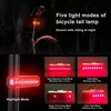 Feux de vélo Feux arrière de vélo USB charge LED feux arrière super lumineux rouges pour casque de vélo feux arrière d'avertissement de sécurité 231027