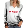 Dames Hoodies DIY op maat uw eigen ontwerp Lange mouw O-hals/V-hals Tops Aangepaste 3D-print Merk/Logo/Foto Casual Blouses