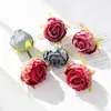 Flores decorativas 10pcs Bulk Silk Tea Buds Artificial Rosas Cabeça para Acessórios de Arco de Casamento Buquê de Noiva Casa Grinaldas de Natal Decoração