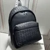 Sac à main de styliste avec logo, sac à dos de voyage en cuir véritable pour hommes, sac à dos tricoté en peau de vache, sac à dos décontracté pour étudiant