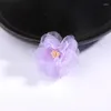 装飾的な花10pcs/セットパープルシリーズ結婚式の招待のためのシフォン生地人工ドレスハットシューズ装飾