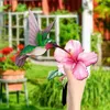 Tuindecoratie Nuttig Decoratief Bord Niet-vervagende Grondpaal Anti-scheur Yard Art Hummingbird Flower