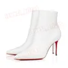 Red Bottom Boots CL Christians Louboutins Women Shoes 럭셔리 여성 섹시 뾰족한 펌프 디자이너 빨간 바닥 부츠 립스틱 하이힐 양질의 송아지 가죽 신발 끈 상자 【code ：L】