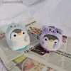 Animaux en peluche en peluche Mini animal en peluche poupée porte-clés mignon dessin animé pingouin en peluche poupées jouets porte-clés sac pendentif enfants jouet cadeaux d'anniversaire L231027