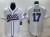 Individuell genähtes Fußballtrikot Buffalo Bills Herren Damen Jugend 17 Josh Allen 14 Stefon Diggs Blau Rot Weiß Baseball Unberührbare Trikots