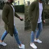 Men s tröjor Mens Sticked Cotton Cardigan Fashion Long Male Casual Solid Sleeve Slim Outwear Autumn Winter Warm Jacket 231027