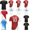 Club 2023-24 Soccer as Monaco Jerseys 10 Ben Yedder 18 Minamino 21 Akliouche 29 Balogun 17 Golovin 12 Henrique 88 Magassa 19 Fofana 16 Kohn 6 Zakaria Football Shirt Kits Kits