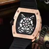 New Inlaid English Hollowed Out Spider Three Needle Watch, Personalized Barrel Style Men's Quartz Watch