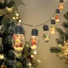 Cuerdas Figuras navideñas lindas Bombillas colgantes Luz de cadena Festival de Navidad simple Luces decorativas para fiesta de año