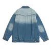 Patchwork denim jack heren S oversized baggy streetwear vintage gewassen Haruku Japanse jas herfstmode bovenkleding M XL