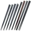 Chopsticks tillverkar El Friendly Pure Black Plastic Alloy Wholoy Passage Dispoble Bulk