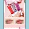 6 colores Roll-On Aceite de fruta Brillo de labios Espejo hidratante Transparente Hidratante de larga duración Ciruela Brillo de labios 10 piezas Entrega de gota Dhqyh