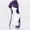 キャットスーツの衣装shoukoコスプレウィッグアニメは80cmの紫色の黒い髪の耳を通信できません
