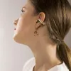 Stud Wide Ear Cuffs Clip on Earrings for Women utan att piercera Pearl Crystal Brosket öronbojor Bröllopsklipp smycken 231025
