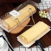 Gift Wrap 10PCS Clear Long Plastic Cake Box For Swiss Roll Portable Packaging Boxes Packaing Towel Storage Organizer