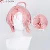 CATSUP -kostymer 32 cm Cosplay Game Nu: Carnival Aster ljusrosa hårbotten värmebeständigt syntetiskt parti Hår Anime Wigs + Wig Cap