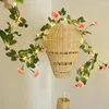 Fiori decorativi 2m 20led Artificiale Fiore di rosa Rattan Luce Luci finte Stringa per la decorazione domestica di nozze