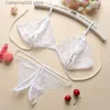 Sexig uppsättning sexig snörning underkläder set kvinnor het exotisk öppen gren transparent underkläder g-sträng bandage bikini trepunktsuppsättning t231027