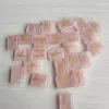 Decorative Figurines Wholesale Natural Crystal Futhark Polished Tumble Rune Stone With Velvet Bag Rose Quartz Runes Set For Meditation 1bag