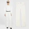 ANINE Medium Stretch White Designer Straight Mid Rise Women Jeans Bings Pants BING