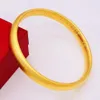 Bangła gładka biżuteria ze stopu złota srebrna kolor buddyjskie bransoletki sutra bransoletki dla pojedynczych kółek Present231a