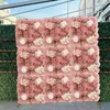 Decorative Flowers Artificial Rose Flower Wall Panel Wedding Bridal Baby Shower Party DIY Square Floral Backdrop Decoration Pography Prop