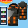 USB Infrared Heating Areas Jacket Men Winter Electric Heated Waistcoat For Sports Hiking Oversize Vest M XL