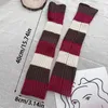 Frauen Socken Gothic gestreift für Lolita lange gestrickte Leggings japanische Kawaii Arm Knöchel Winter