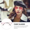 Solglasögon Rimless Cloud Vintage -formade glasögon glasögon ramlöst med regnar hänge (lila)