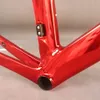 Cadre de vélo de route à disque aérodynamique avec câble interne complet, placage TT-X34, peinture rouge, taille disponible 47/49/52/54/56/58/60cm