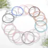 チャームブレスレット4pcsset crystal for women girls userrate nuratestone beadsグレーピンク白い青シリーズファッションジュエリー231027