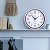 Horloges murales Numéro d'horloge sans tique ronde pour la décoration de bureau à domicile silencieuse non-tic-tac 8 pouces suspendus durables