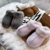 UGGlie Women Platform Slippers Disquette Slipper Classic Mini Ultra Boot Tasman Tazz Fur Slides Sheepskin Funkette Suede Upper Sandal Mules Size 35-42