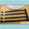 Chopsticks Black Color Chopstick Rest Chinese Traditional Pillow Shaped Holder Restaurant Home Flatware Rack Drop Deliver Delivery G Dhcst