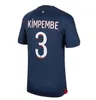 3xl 4xl 23 24 o Dembele Barcola Mbappe Soccer Jerseys 2023 2024 Zaire-Emery Kolo Muani G.ramos Hakimi Lee Kang 4番目のMaillots de Adults Men Chids Football Shird PSGS