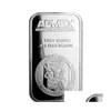 Other Arts And Crafts 100Pcs/Lot American Precious Metals Exchange Ex 1 Oz Sier Bar No Magnetic Fy5498 0206 Drop Delivery Home Garden Dhwrv