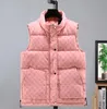 G8988 designer mens vest women zipper B plaid puffer vest bodywarmer down cotton mens gilet sleeveless winter jacket coat