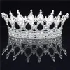 Fasce per capelli Cristallo Vintage Royal Queen King Diademi e corone Uomo Donna Spettacolo Prom Diadema Ornamenti per capelli Accessori per gioielli da sposa 231025