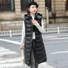 Women's Vests 2024 Winter Sleeveless Waistcoat Women Warm Puffer Jacket Ultra Light Mid Long Down Cotton Female Outwear Casual Tops