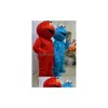 Mascot Wysoka jakość dwa komputery PCS Red Blue Biscuit Street Cookie Monster Costume Animal Carnival Dodaj kroplę dostawę kostiumów DH6DV