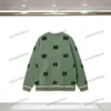 Xinxinbuy Men Designer Hoodie Sweatshirt Hollow Letter Letter Jacquard Cardigan Långärmkvinnor Blue Black White Green S-2XL