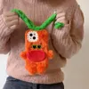 Cell Phone Cases Cute and fun carrot monster soft fluffy plush phone case suitable for iPhone 14 12 13 Pro Max 15 Pro Max 11 Kawaii winter warm fur cover 231026